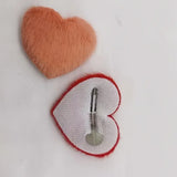 Heart Shaped Fur Hair Clip