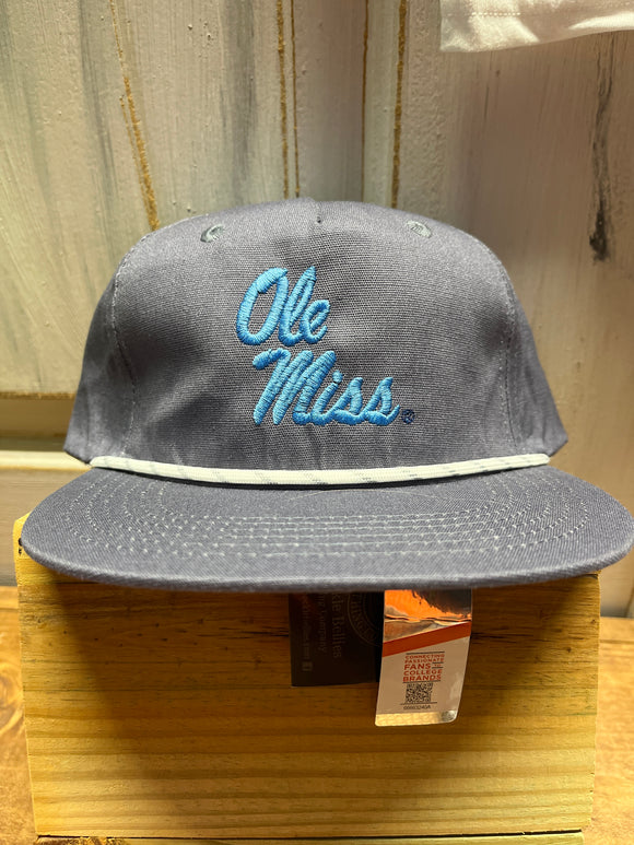 JK Speckle Bellies Ole Miss Stacked Rope Cap