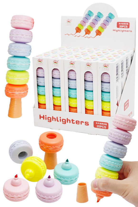 Macaron Stackable 6-Color Highlighter Marker