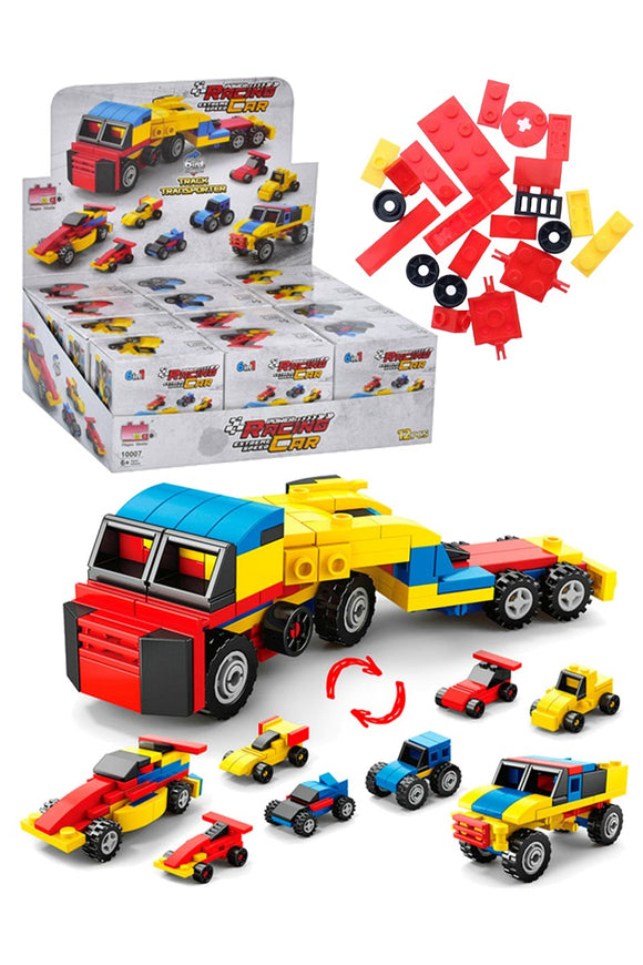 6-in-1 Racing Car DIY Building Block Craft Kit