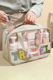 TRAVEL Chenille Letter Clear Bag