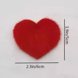 Heart Shaped Fur Hair Clip