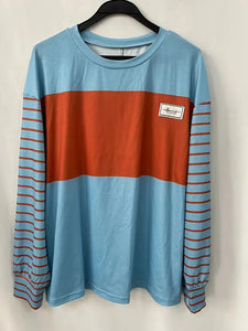 Stripe Print Crew Neck T-Shirt