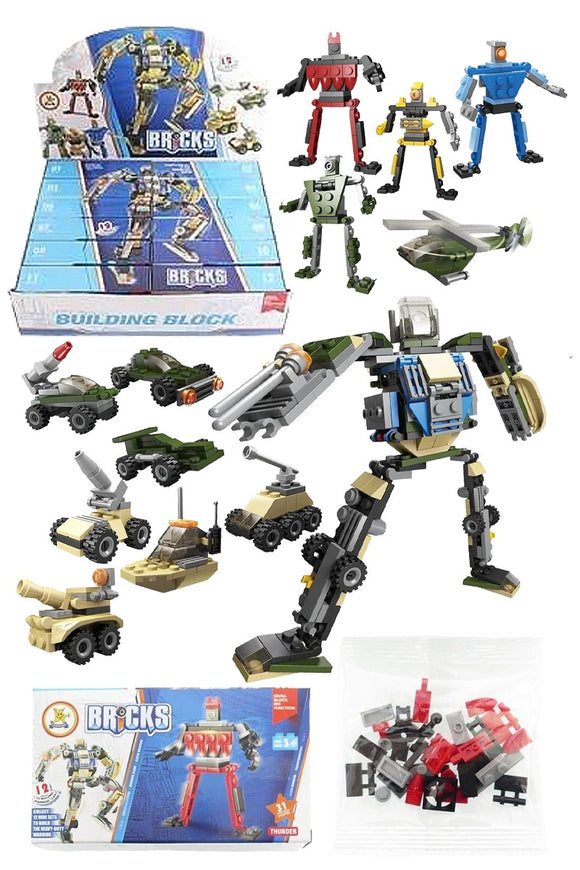 DIY Robot Vehicle Building Block Craft Kit