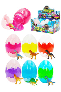 Jumbo Dino Figurine Egg Glitter Slime