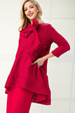 Modest Bow Tie Tunic Top