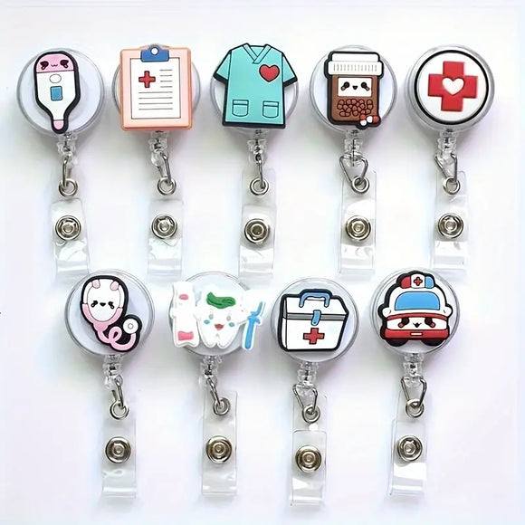 Cartoon Nurse Badge Reel