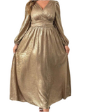 Metallic Maxi Dress (Plus)