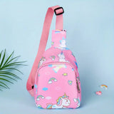 Dinosaur Unicorn Print Zipper Crossbody