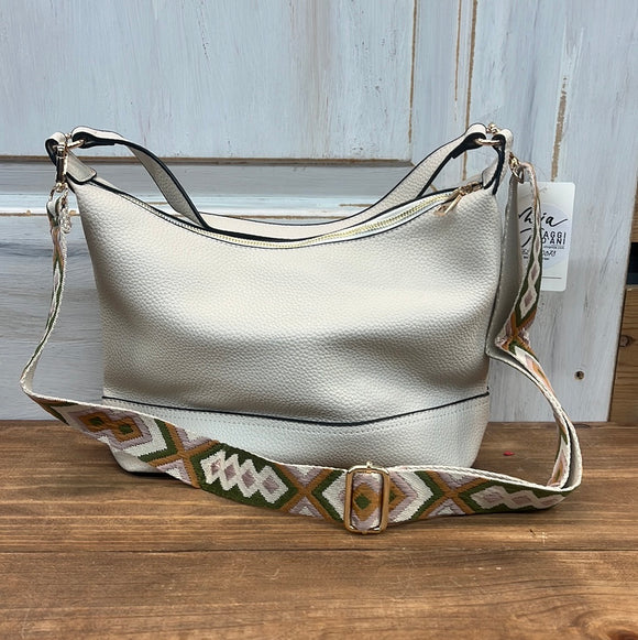 Versatile Leather Purse with Decorative Strap