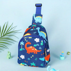 Dinosaur Unicorn Print Zipper Crossbody