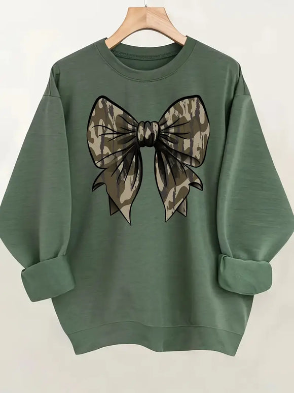 JK Camo Bow Sweatshirt