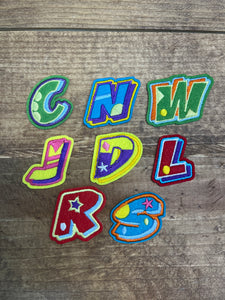 Colorful Iron-On Letters