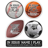 Sticker Sports In Jesus Name I Play