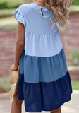 Color Block Ruffle Dress