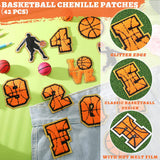 Basketball Patches Chenille Letter Iron on Patches