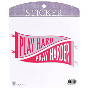 Sticker Play Hard Pray Hard Banner