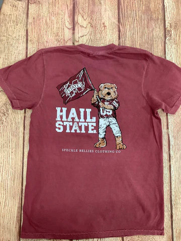 JK Speckle Bellies Msu Bully Flag Shirt