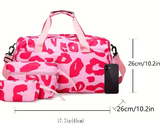Animal Print Nylon Lightweight Luggage Travel Bag & Duffle