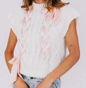 Bow Sleeveless Sweater