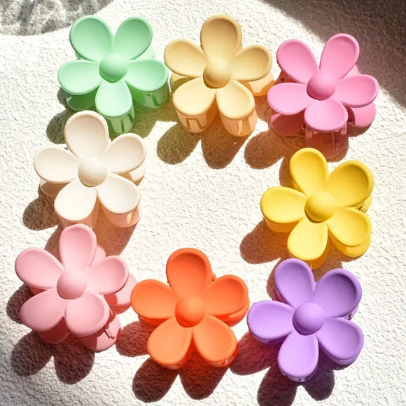 Mini Matte Flower Hair Claw Clip