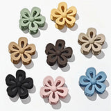 Matte Flower Hair Claw Clips