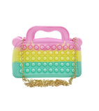 Fidget Pop Pastel Purse with Gold Chain Strap