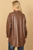 Long Sleeve Leather Top