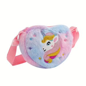 Girl's Tie-Dye Plush Crossbody Purse