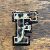 Leopard Print, 3.15 Inch Varsity Letter Patches Iron on Appliques