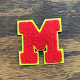 Varsity Letter Patch Chenille Alphabet Mix