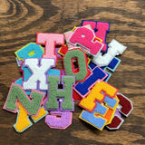 Varsity Letter Patch Chenille Alphabet Mix