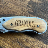 GC Engraved Wooden Handle Blades