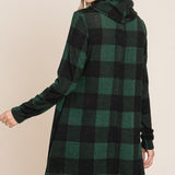 Relaxed Turtleneck Plaid Tunic