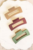 Two Tone Color Block Hair Claw Clips