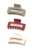 Two Tone Color Block Hair Claw Clips