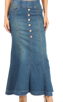 Fishtail Bottom Maxi Skirt