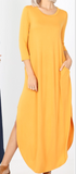 Maxi Dress Side Slits with Pockets