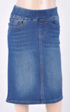 B-Girl Girls Elastic Waistband Denim Pencil Skirt