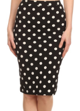 Polka Dot Pencil Skirt