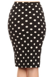 Polka Dot Pencil Skirt