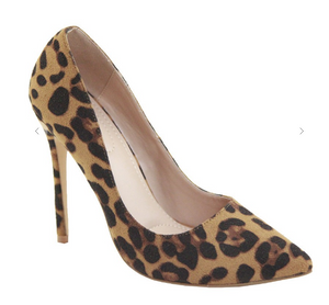 Suede Leopard Heels