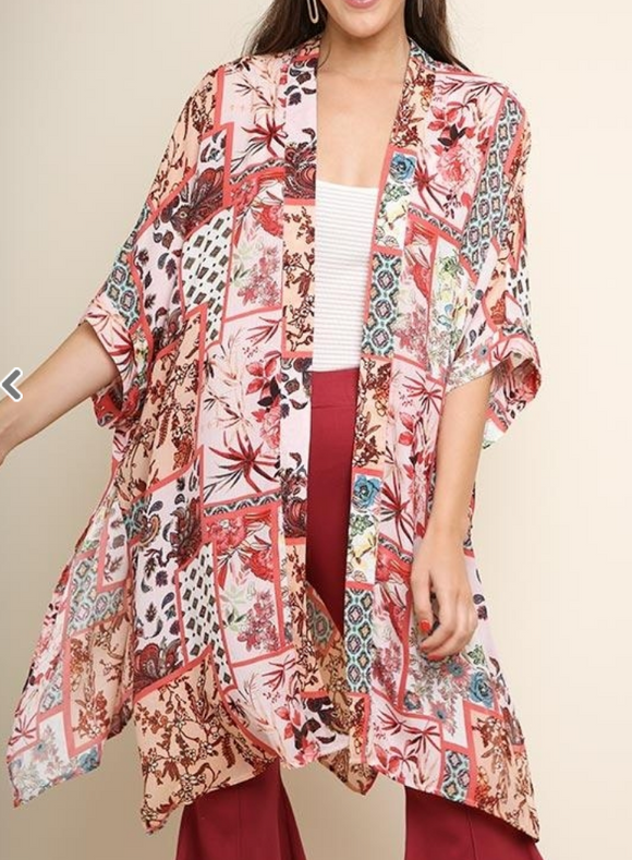 UMGEE Multi Print Long Kimono (S/M, M/L)