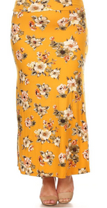 Floral Maxi Skirt (Plus)