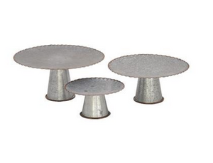 Metal Fluted Cake Stand