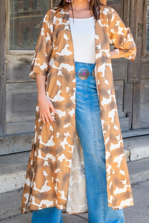 Cow Print Duster