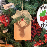 Wood Deer Ornament