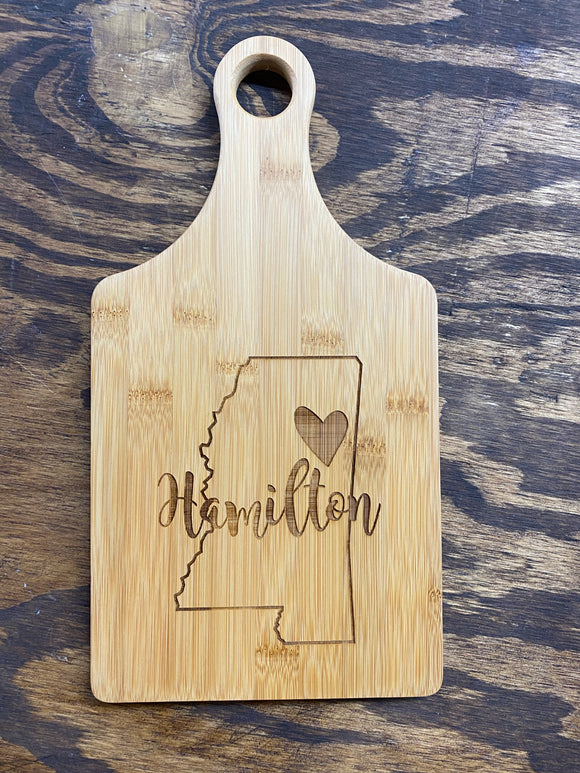 Wooden Cutting Board with Handle 7 x 13.5