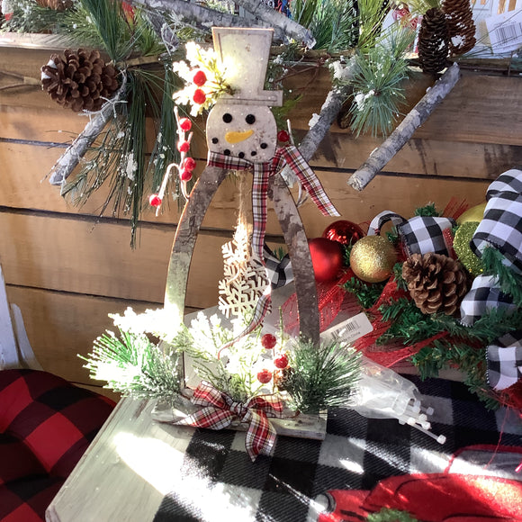 Wood Snowman Decor