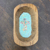 JK Hand Painted Wooden Dough Bowls